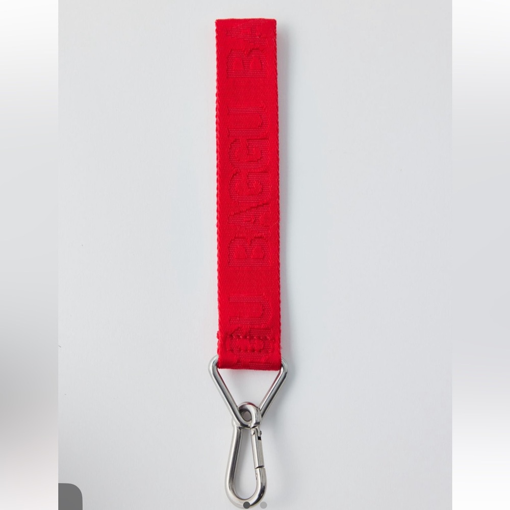 BAGGU Candy Apple Red Logo Keychain Lanyard NWT NEW